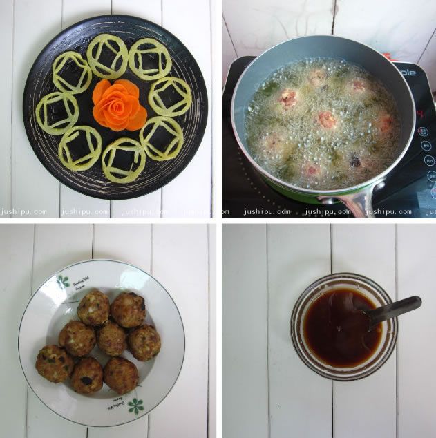 金钱碧波丸子的做法 www.meitianmeiwei.com