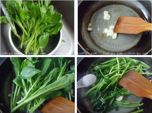 清炒菜心的做法 www.meitianmeiwei.com