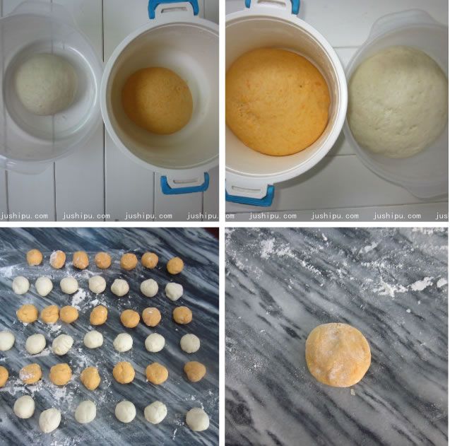双色玫瑰馒头的做法 www.meitianmeiwei.com