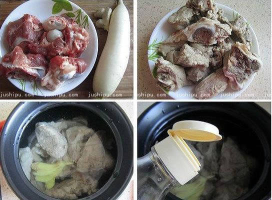 棒骨萝卜汤的做法 www.meitianmeiwei.com