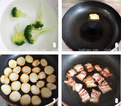 黑椒培根杏鲍菇肥牛的做法 www.meitianmeiwei.com