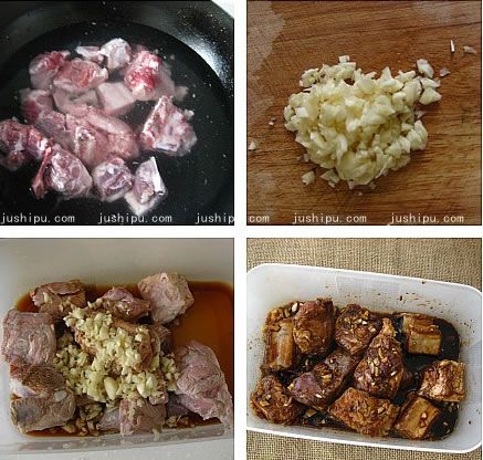 蒜香烤排骨的做法 www.meitianmeiwei.com
