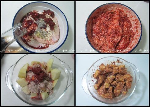 土豆蒸鸡翅的做法 www.meitianmeiwei.com