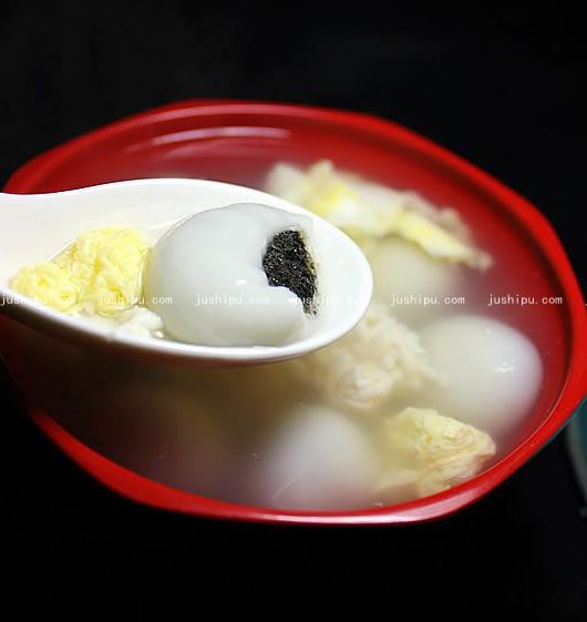 蛋花汤圆炖酒酿的做法 www.meitianmeiwei.com