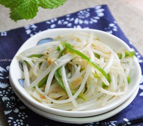 豆芽小炒的做法 www.meitianmeiwei.com