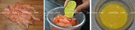三文鱼紫菜包饭的做法 www.meitianmeiwei.com