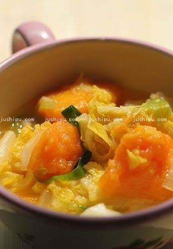木瓜娃娃菜的做法 www.meitianmeiwei.com