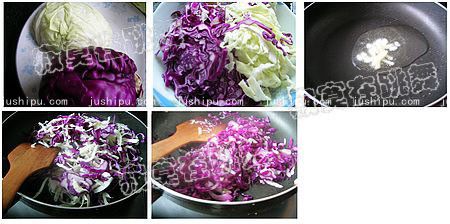 醋溜紫包菜的做法 www.meitianmeiwei.com