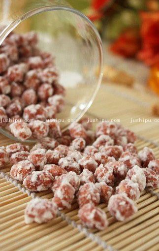 挂霜花生仁的做法 www.meitianmeiwei.com